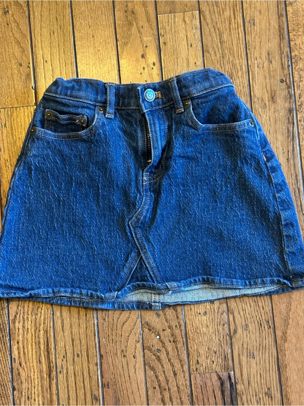 Crewcuts Girls Size 8 Denim Skirt – Blue Denim with Heart Pocket